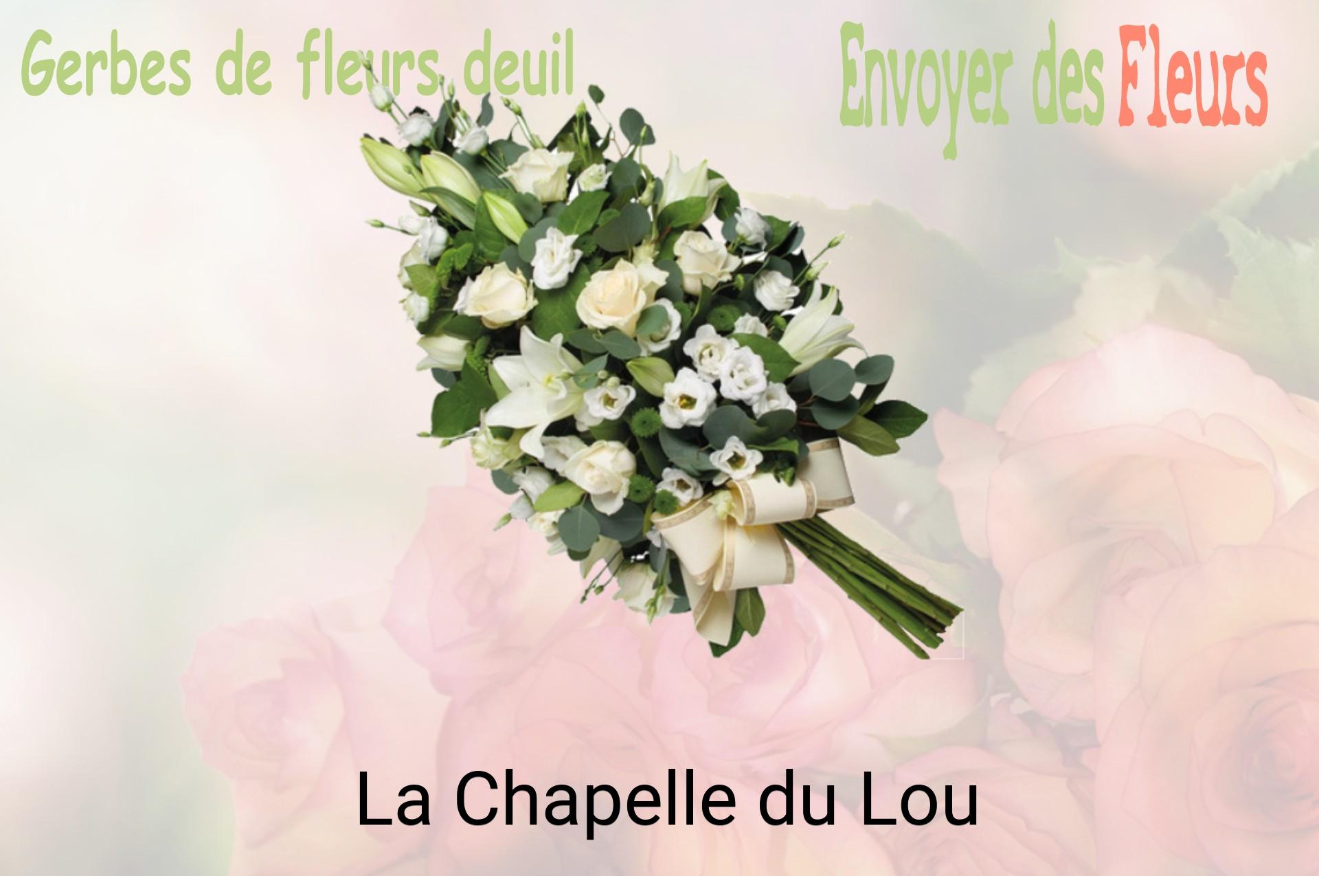 Gerbe de fleurs de deuil livrée à La Chapelle-du-Lou